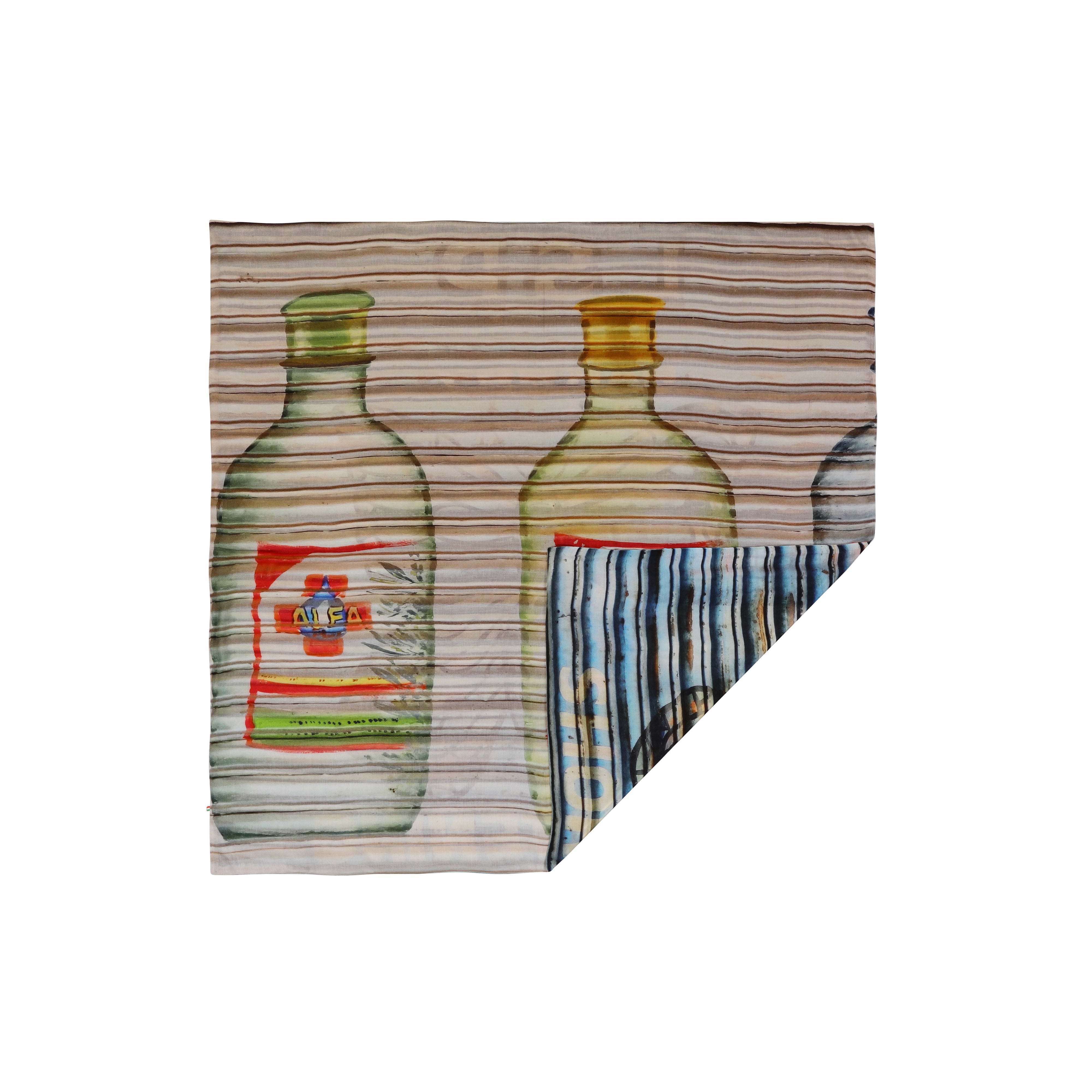Talking Walls ava double face double face square scarf butterfly & jars