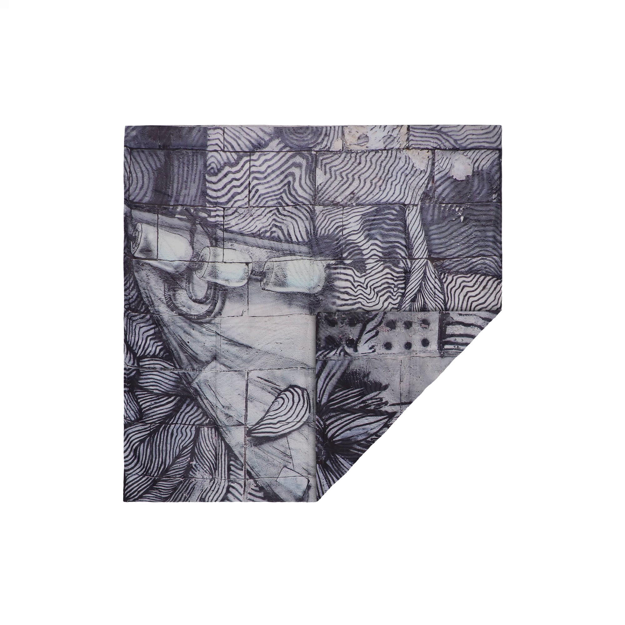 Talking Walls ava double face double face square scarf wiener fish