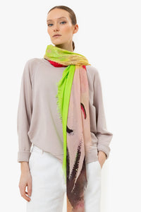 Talking Walls ela single face single face square scarf hai chi