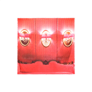 Talking Walls ela single face single face square scarf red velvet