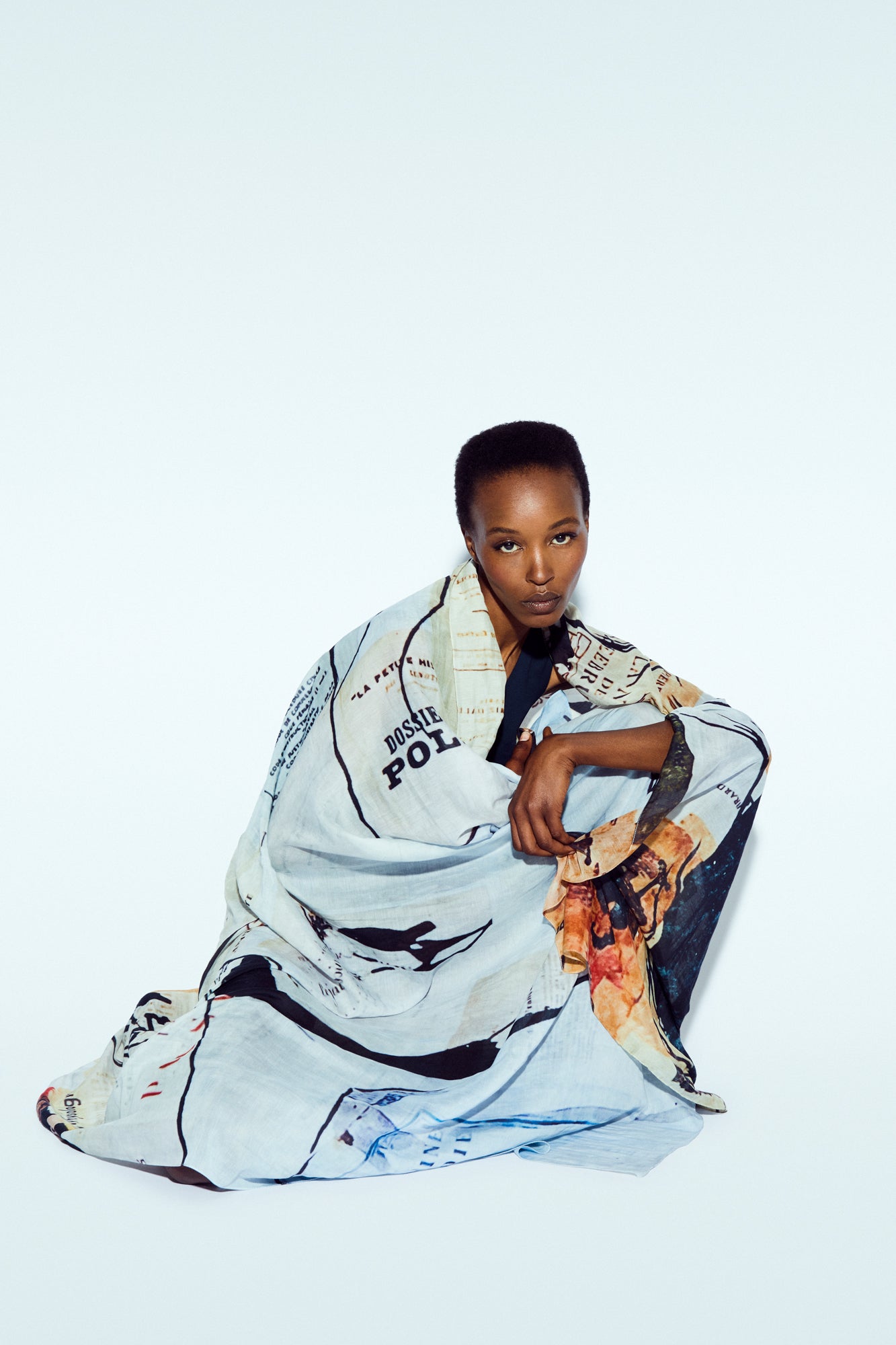 Talking Walls joy single face single face rectangular scarf la divine comédie