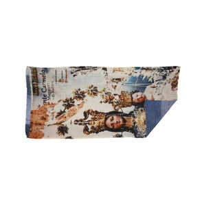 Talking Walls lana double face double face rectangular scarf carmelo jeans