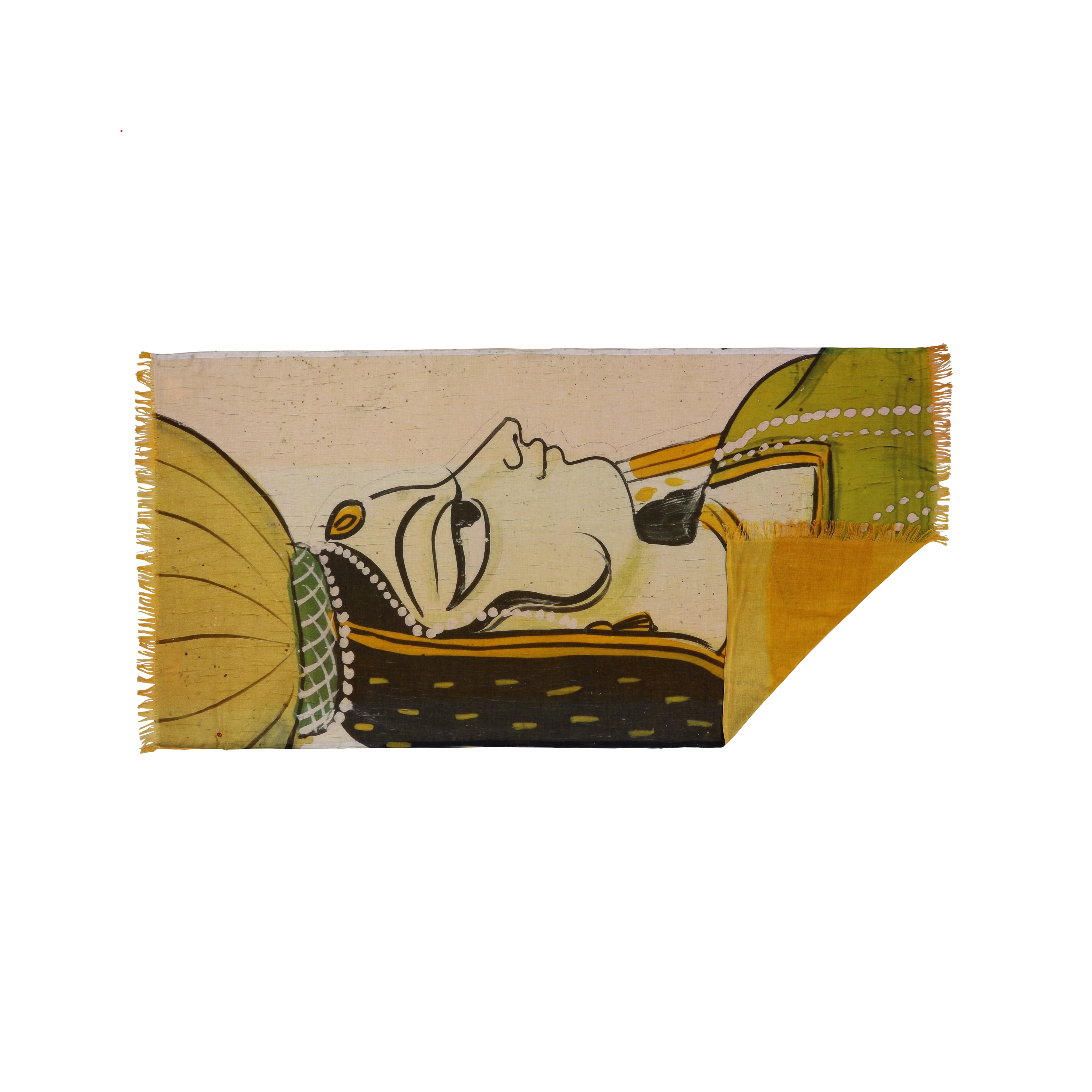 Talking Walls luna double face double face rectangular scarf lady chalice sun