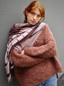 Talking Walls magnus double face Double faced, square-shaped blanket scarf bike