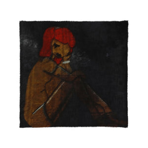 Talking Walls mantis single face Single faced square-shaped blanket scarf sitting on a wall